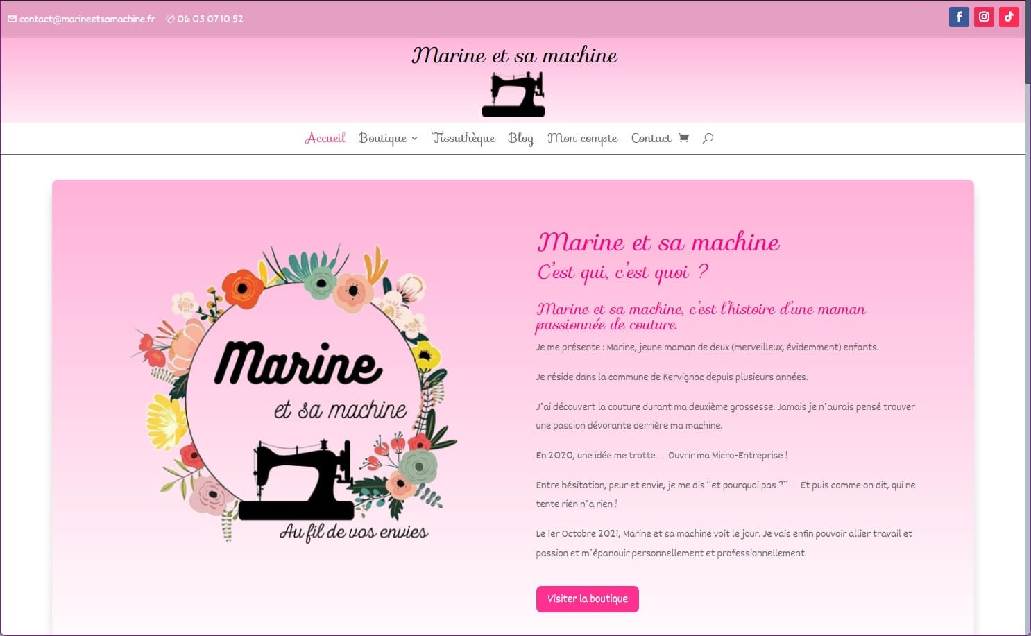 Marine et sa machine - Accueil