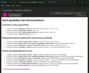 Automatisation n8n : Rapport reçu - PG Concept