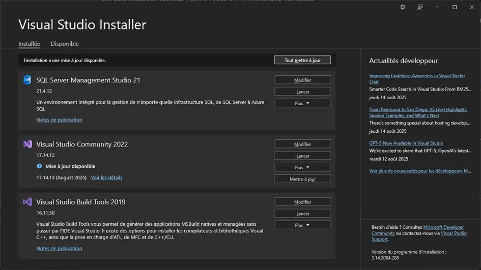 Etape 6 de l'installation de SSMS - PG Concept