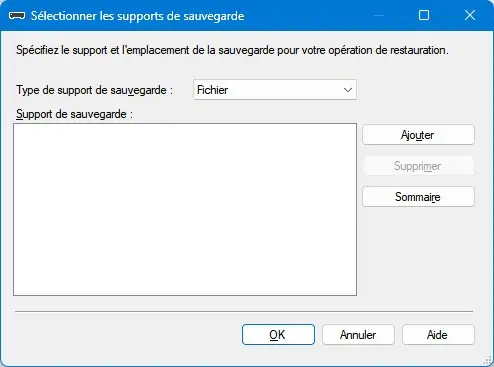 Etape 3 de la restauration de la base de données de démonstration - PG Concept