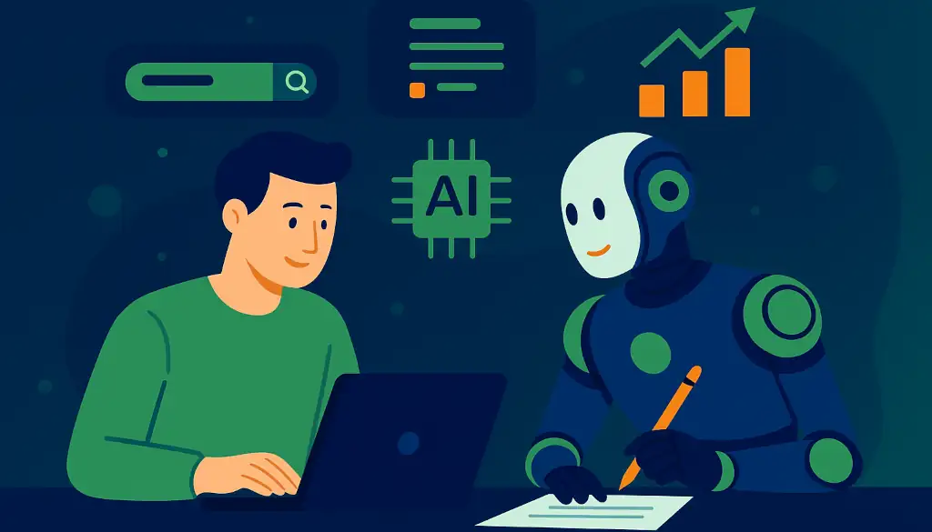 Comment SEO et IA peuvent booster votre visibilité 7 Allier expertise humaine et IA - PG Concept