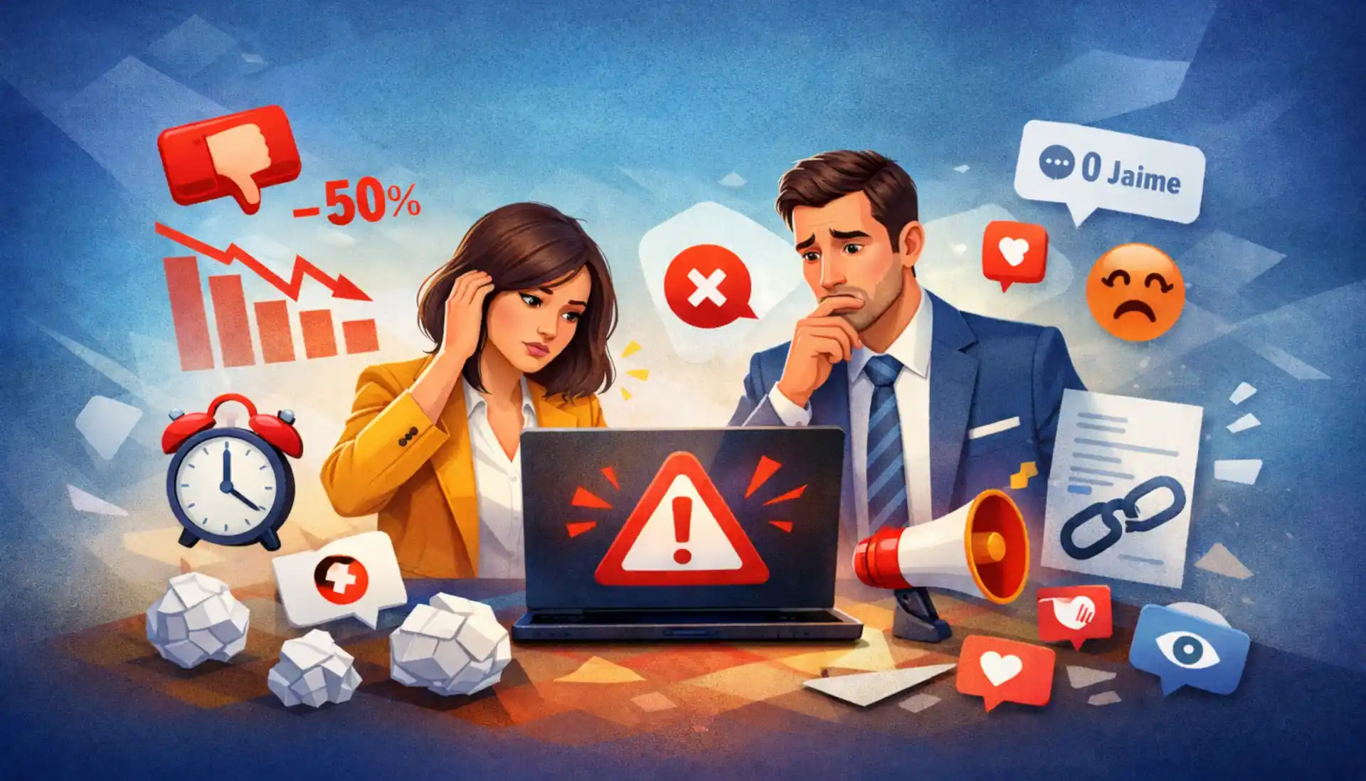 Erreurs à éviter sur les réseaux sociaux - PG Concept