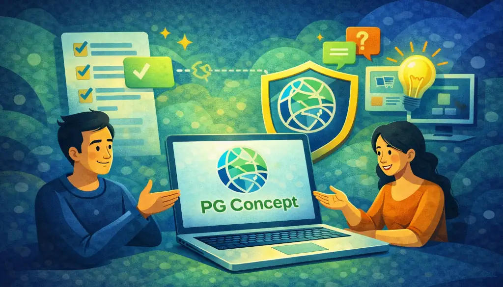 Création de site web gratuit : attention aux fausses bonnes affaires 8 Pourquoi me choisir plutôt qu'une solution de création de site web gratuit - PG Concept