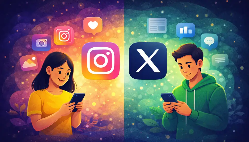 Instagram et X : deux approches très différentes - PG Concept