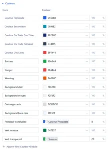 Palette de couleurs d'iPhaïstos - PG Concept