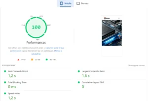 Performances sur mobile iPhaïstos - PG Concept