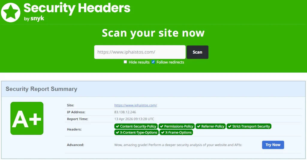 Sécurisation iPhaïstos - PG Concept