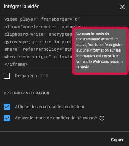 YouTube nocookie sur le site d'iPhaïstos - PG Concept