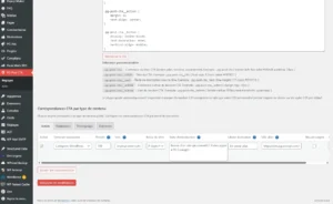 Réglages de PG Post CTA - PG Concept