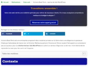 Affichage d'un CTA en début de contenu - PG Concept