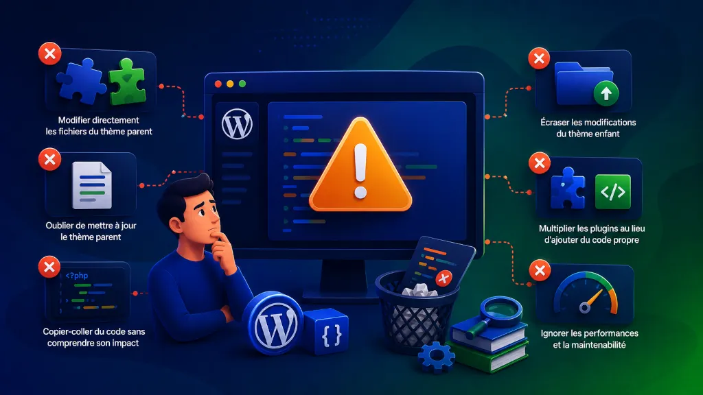 Erreurs à éviter avec les thèmes enfants WordPress - PG Concept