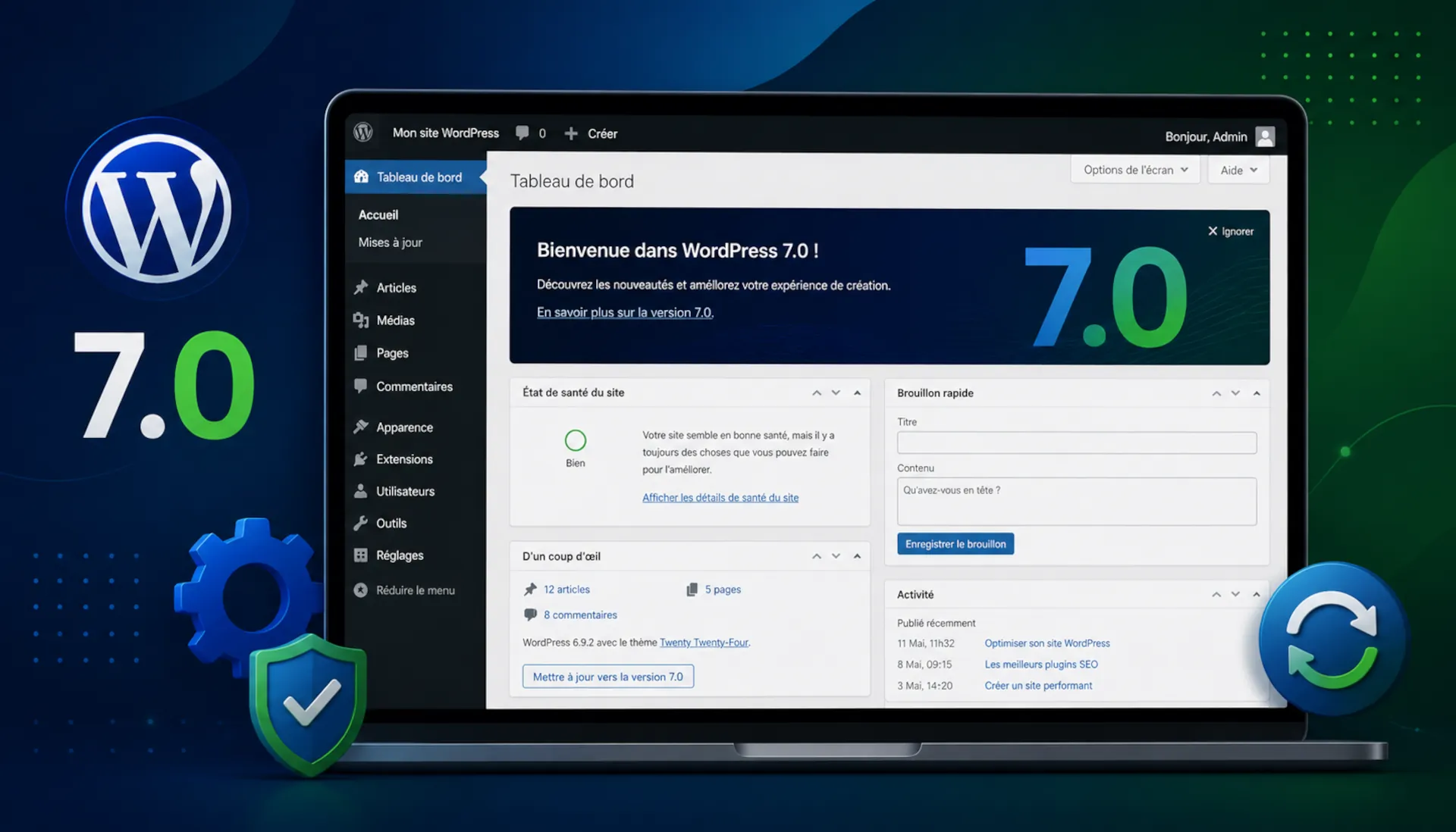 WordPress 7.0 : mettre à jour dès maintenant ? - PG Concept