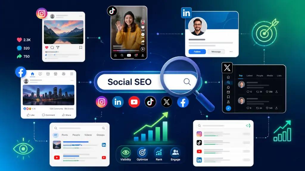 Social SEO : comment rendre vos posts plus visibles en 2026 1 Qu'est-ce que le social SEO - PG Concept
